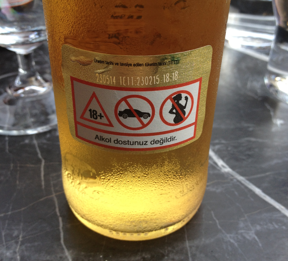Označení alkoholu v Turecku