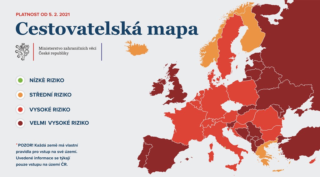 Je cestování do Turecka v roce 2021 možné a za jakých podmínek? 2 Cestovatelká mapa COVID Turecko koronavirus